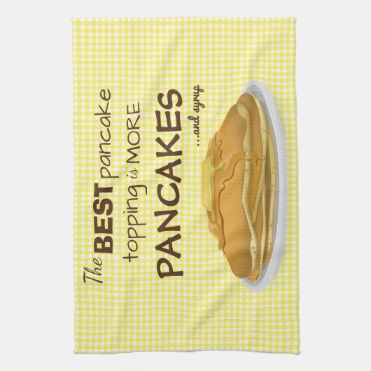 Pfannkuchen und Sirup-Spitze-Zitat Handtuch (Vertikal)