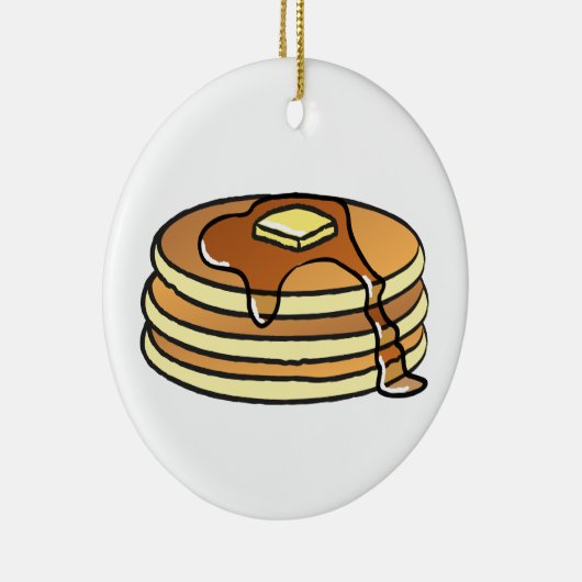 Pfannkuchen - Weihnachtsverzierung Keramik Ornament (Rechts)