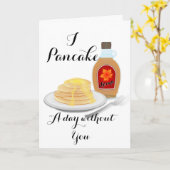 Pfannkuchen-Wortspiel-Valentinstag-Karte Karte (Gelbe Blume)