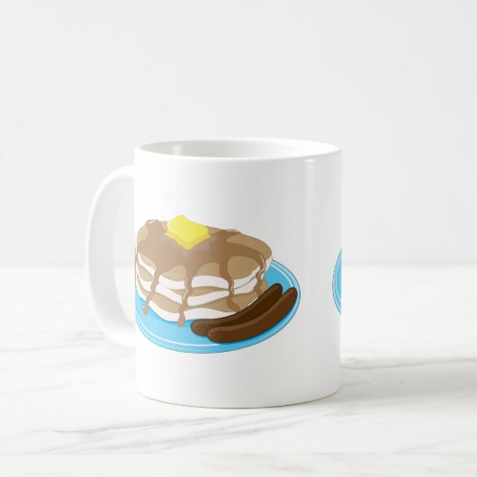 Pfannkuchen-Wurst Kaffeetasse (Vorderseite Links)