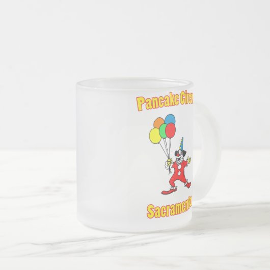 Pfannkuchen-Zirkus-Frost-Tasse Mattglastasse (VorderseiteRechts)
