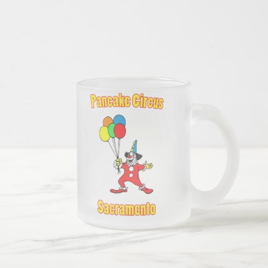 Pfannkuchen-Zirkus-Frost-Tasse Mattglastasse (Rechts)