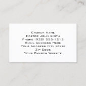 Pfarrer aus gehärtetem Glas Christlich Visitenkarte (Rückseite)