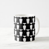 Pfarrer der Kirche, Schwarzer Cassock Monogramm Kaffeetasse (VorderseiteRechts)