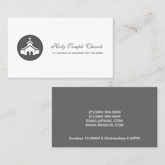 Pfarrer der religiösen Christlichen Spiritualität Visitenkarte (Vorne/Hinten)