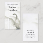 Pfarrer des Weißen Kreuzes und Inspirierend Schwan Visitenkarte (Vorne/Hinten)