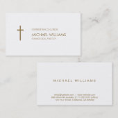 Pfarrer katholischer Schäfer Religion Visitenkarte (Vorne/Hinten)