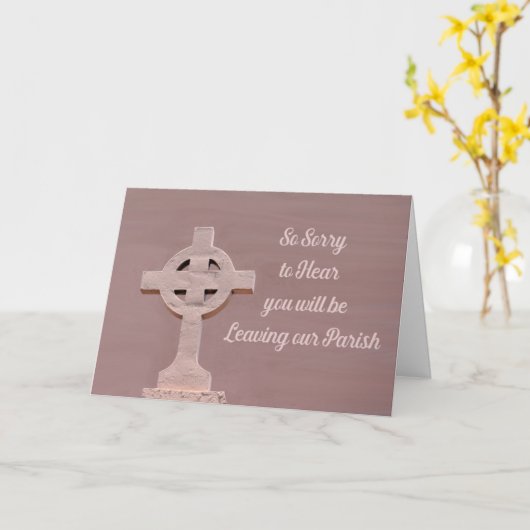 Pfarrer oder Pfarrer Verlassend Person Karte (Gelbe Blume)