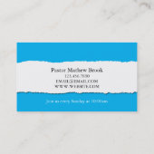 Pfarrer Religion Christliches Christentum Visitenkarte (Rückseite)