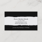 Pfarrer Religion Christliches Christentum Visitenkarte (Rückseite)