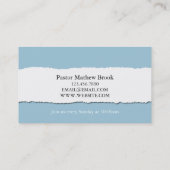 Pfarrer Religion Christliches Christentum Visitenkarte (Rückseite)