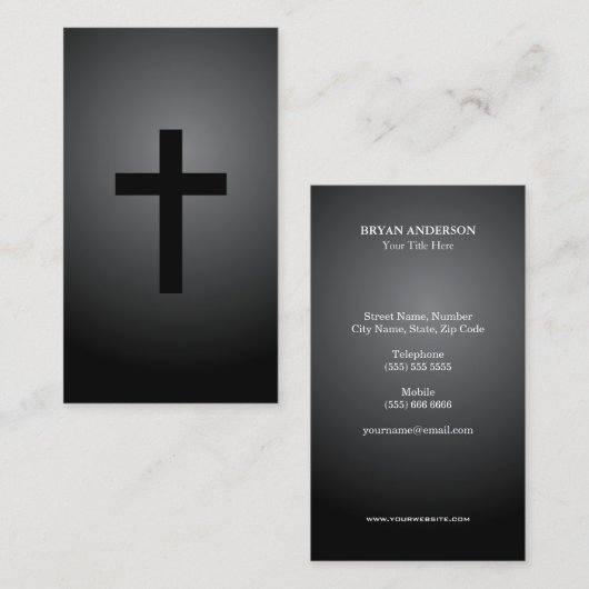 Pfarrer Visitenkarte (Vorne/Hinten)