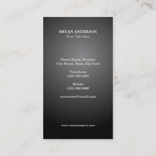 Pfarrer Visitenkarte (Rückseite)