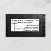 Pfarrhaus BLACK Leather Christlich Visitenkarte (Vorderseite)