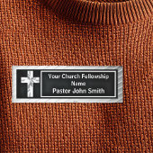 Pfarrhaus klassisch silber und schwarz namenschild