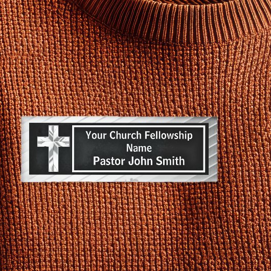 Pfarrhaus klassisch silber und schwarz namenschild