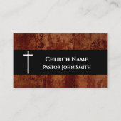 Pfarrhaus RUSTIC Leather Christlich Visitenkarte (Vorderseite)