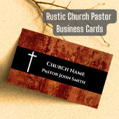 Pfarrhaus RUSTIC Leather Christlich Visitenkarte
