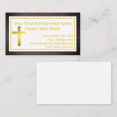 Pfarrkirche Grunge Schwarzes Gold Visitenkarte (Vorne/Hinten)