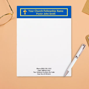 Pfarrkirche, klassisch Gold Letterhead Briefbogen