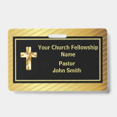 Pfarrkirche Klassisches Gold und Schwarz Ausweis (Vorderseite)