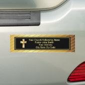 Pfarrkirche Klassisches Gold und Schwarz Autoaufkleber (Auf Auto)