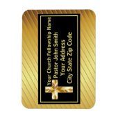 Pfarrkirche Klassisches Gold und Schwarz Magnet (Vertikal)