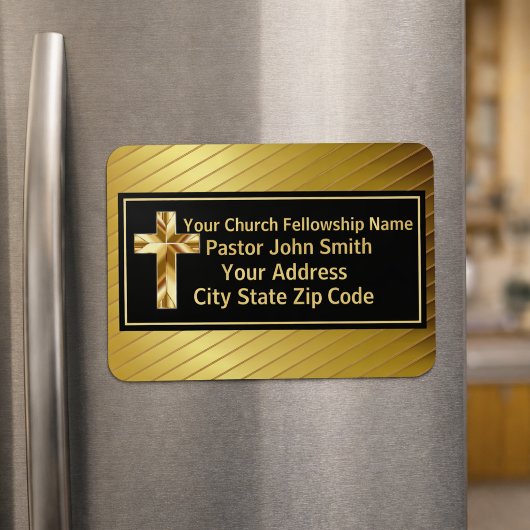Pfarrkirche Klassisches Gold und Schwarz Magnet