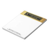 Pfarrkirche Klassisches Gold und Schwarz Notizblock (Rotiert)