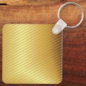 Pfarrkirche Klassisches Gold und Schwarz Schlüsselanhänger (Rückseite)