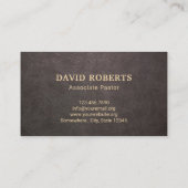 Pfarrkirche Modernes Leder Gold Visitenkarte (Rückseite)