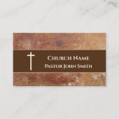 Pfarrkirche Rustikale Imitate Leder Christlich Visitenkarte (Vorderseite)