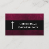 Pfarrkirche Vintages rotes Velvet Christlich Visitenkarte (Vorderseite)