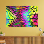 Pfau 1 gepanzerte Canvas Leinwanddruck (Insitu (Wohnzimmer))