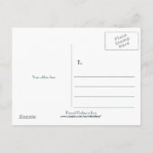 Pfau -1 Save the Date Postkarte (Rückseite)