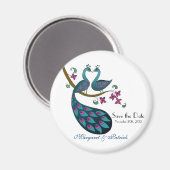 Pfau -1 Speichern des Datumsfelds Magnet (Vorderseite/Rückseite)