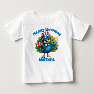 Pfau (4r) Patriotisches Kinder-T-Shirt Baby T-shirt