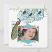 Pfau 70. oder Jubiläums-Geburtstagsfeier Einladung (Rückseite)