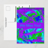 Pfau Abstrakte Aquarellfarben Postkarte (Vorne/Hinten)