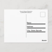 Pfau Abstrakte Aquarellfarben Postkarte (Rückseite)