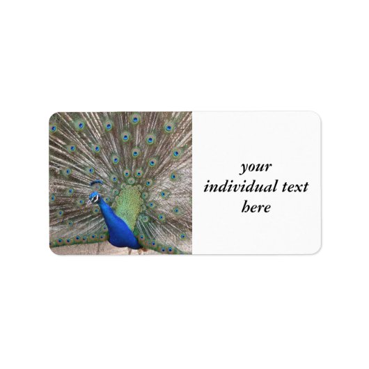 Pfau Adressaufkleber (Vorne)