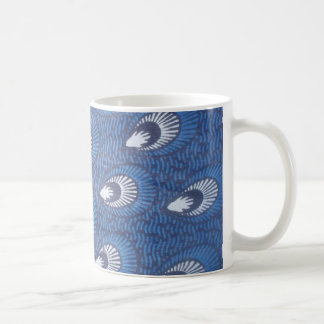Pfau-Afrikaner-Ankara-Druck-Tasse Kaffeetasse