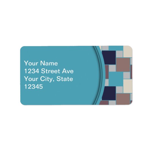 Pfau am Strand Adressaufkleber (Vorne)