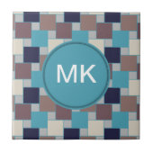 Pfau am Strand Fliese (Vorderseite)