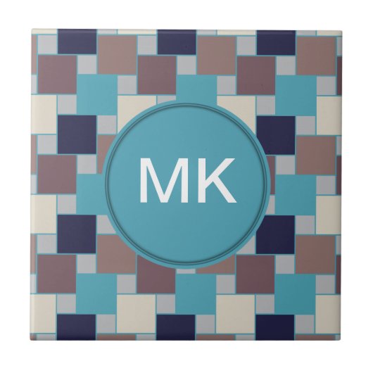 Pfau am Strand Fliese (Vorderseite)