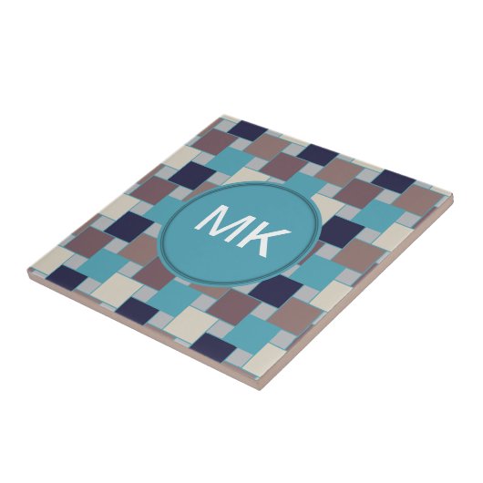 Pfau am Strand Fliese (Seite)