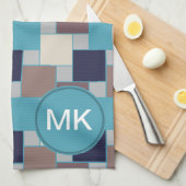 Pfau am Strand Handtuch (Viertel Falte)