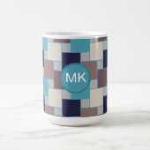 Pfau am Strand Kaffeetasse (Mittel)