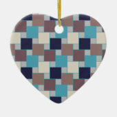 Pfau am Strand Keramik Ornament (Vorne)