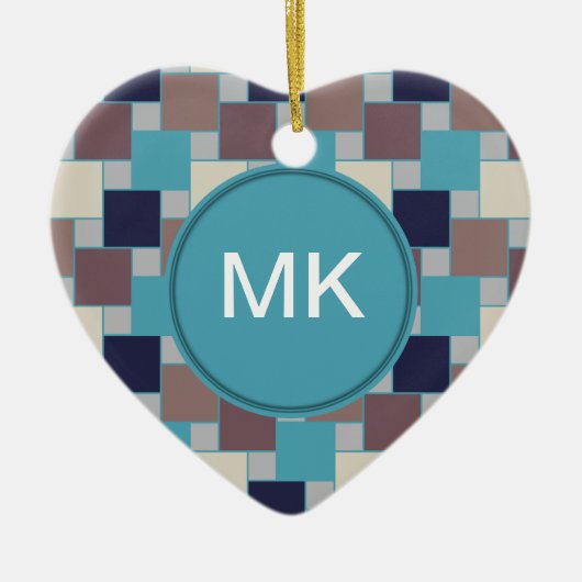 Pfau am Strand Keramikornament (Vorne)